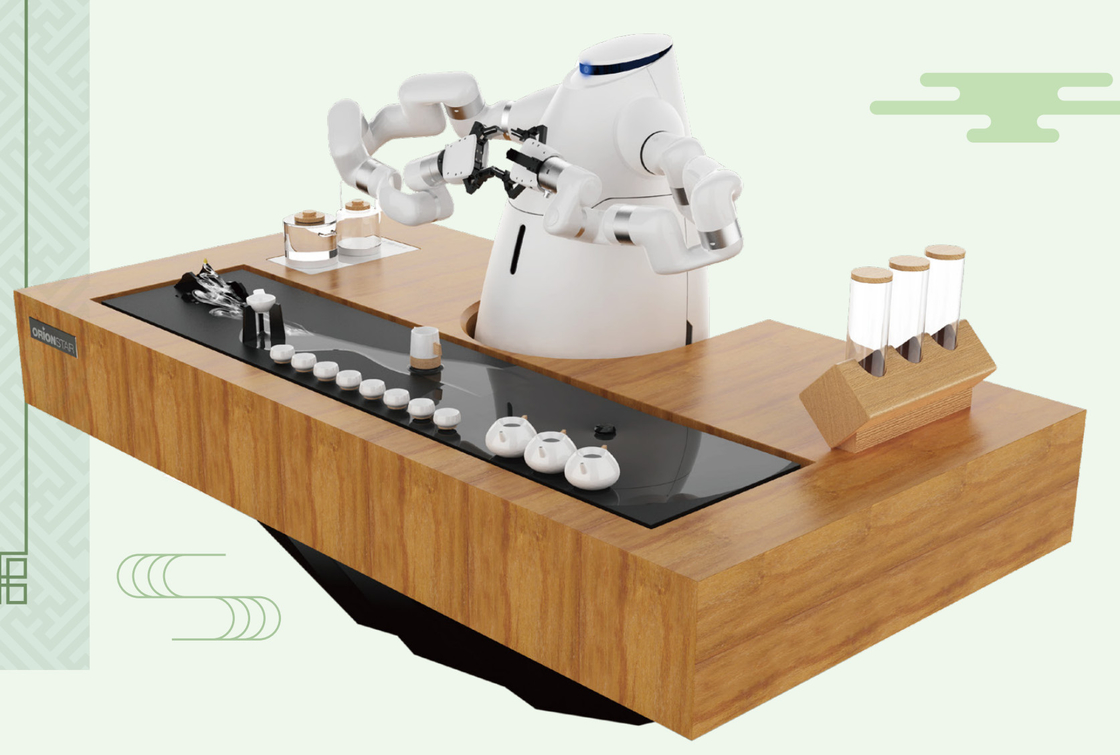 Il robot della macchina del caffè del robot versa sopra il tè di armi di umanoide due della macchinetta del caffè che fa il robot 200kg
