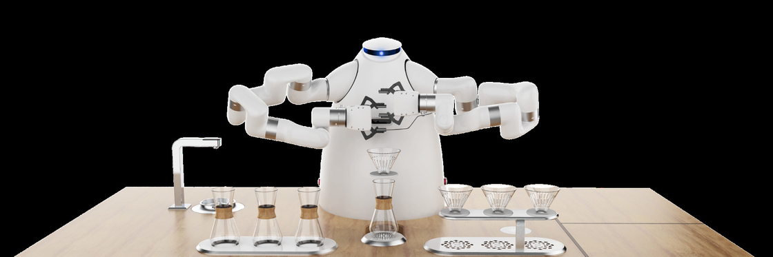 Il creatore il RJ45 HDMI della macchina del caffè del braccio del robot collega il robot artigianale del Latte del caffè alle olimpiadi invernali