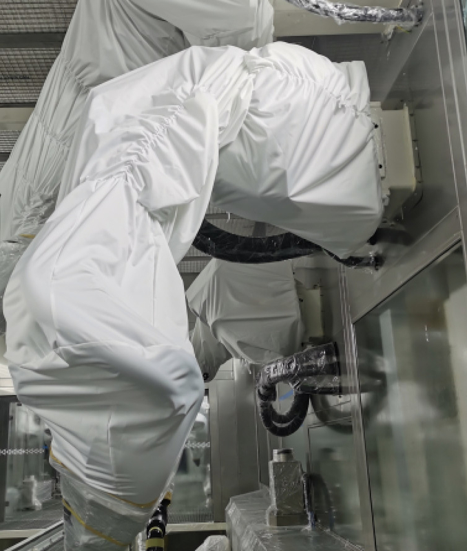 Abbigliamento di protezione della copertura del robot di ABB a prova di fuoco nel gruppo di lavoro della pittura della fabbrica di automobile