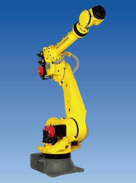 Braccio robot di Fanuc che programma lungamente per l'installazione elevata che impila saldatura a punti