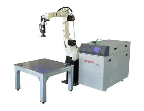 Larghezza di impulso robot del braccio del cellulare ottico del percorso della macchina del sistema della saldatura a laser del robot della fibra 0.1-20ms