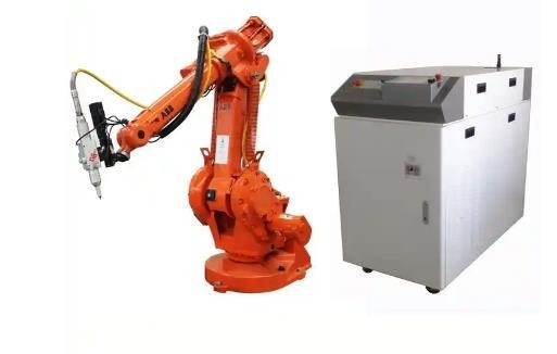 Braccio del robot di asse del sistema automatico ABB Kuka Fanuc 6 della saldatura a laser della fibra   Profondità 0.04-6mm