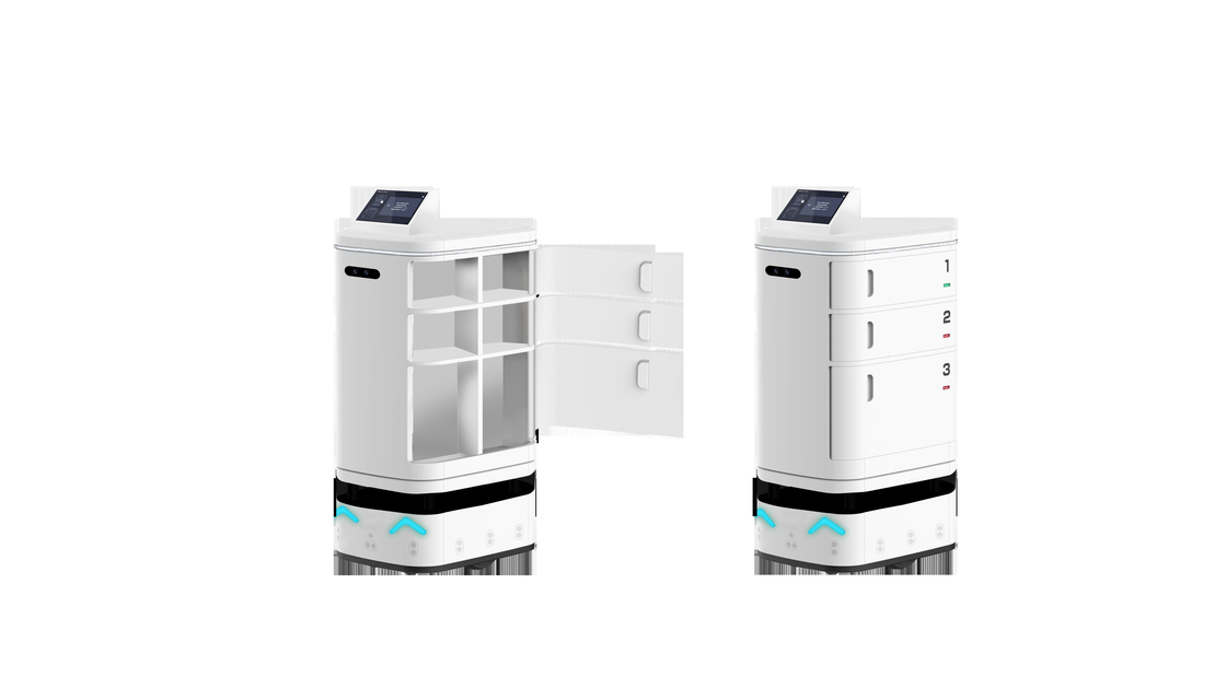 Robot mobile autonomo ad alta precisione con carico nominale di 50 kg e gamma di rilevamento da 0,2 a 10 metri
